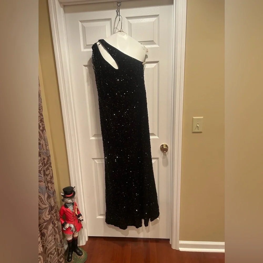 New Black Sequin Gown - Picture 1 of 5